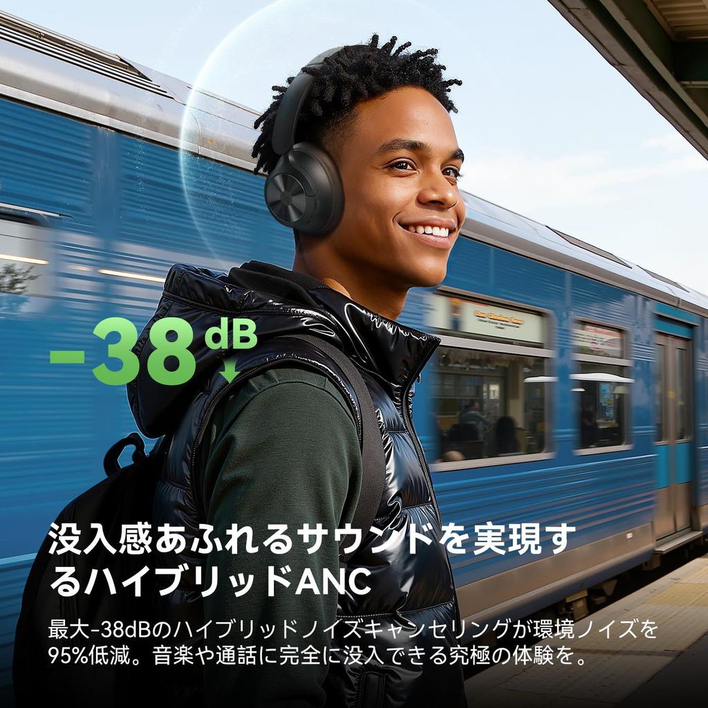 OneOdio Focus A1Pro Wireless Headphones, On-Ear Hybrid Noise Cancelling Bluetooth 6.0 Headphones, Low Latency Gaming Mode, 70 Hours of Continuous