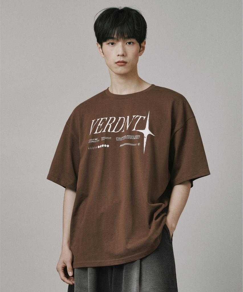 Beodeonteu Flash Logo Short Sleeve T-Shirt [Choco Brown]