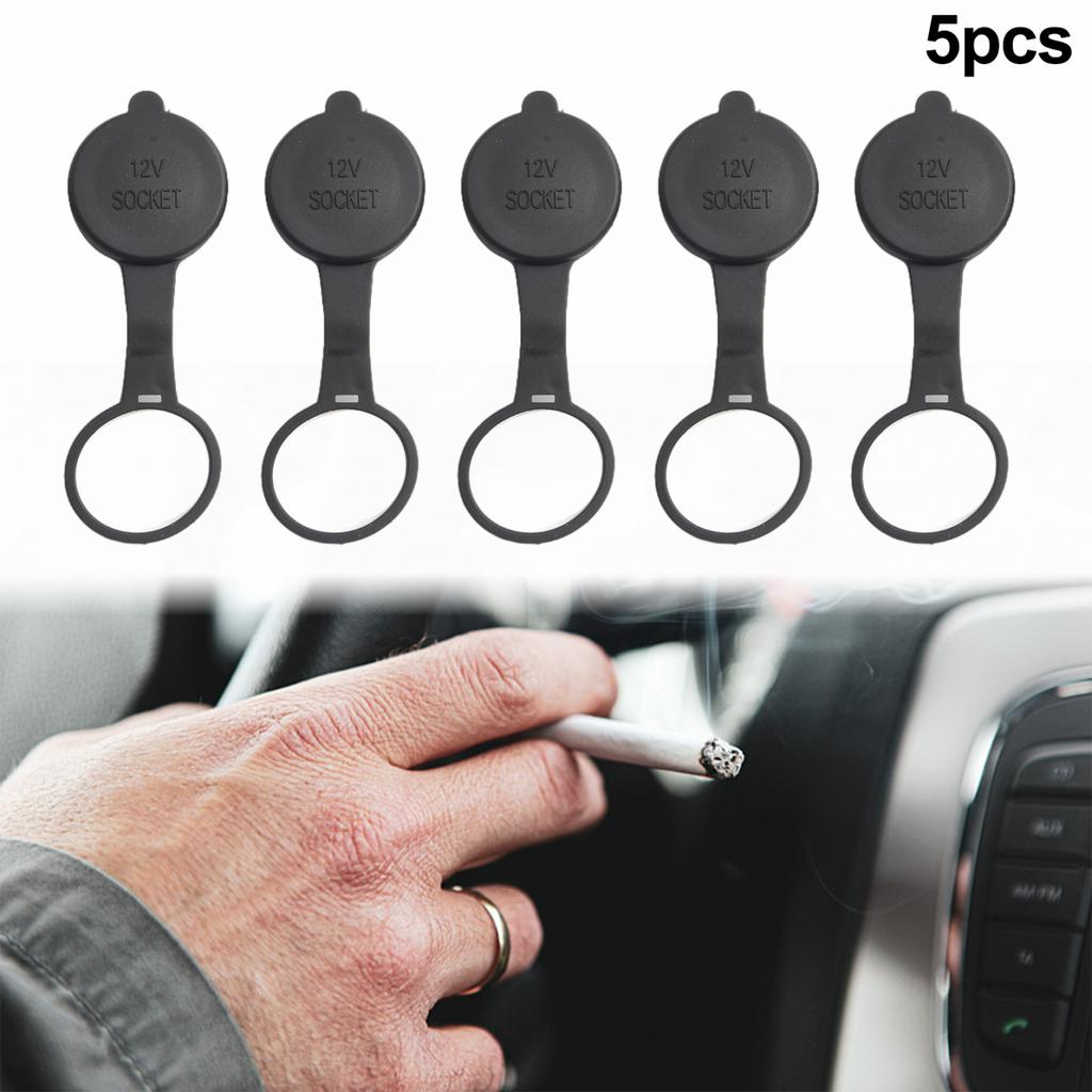 Replacement Waterproof Cap for Car Socket Cover 12V Outlet Lid Set of 5