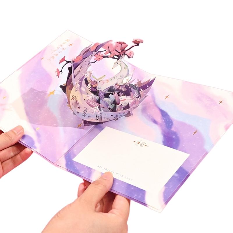 Unique Birthday Card 3D PopUp Greeting Card Impressive Visual Effect and Portable Designs Greeting Card Fade resistant