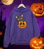 Halloween Cute Cat And Pumpkin Printing Hoodies Male Loose Pocket Pullovers Fleece Fashion Hoody Autumn Comfortable Sportswear