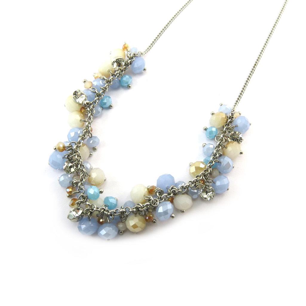 Les Trésors De Lily [N3617] - Ivory Blue 'Sissi' Necklace