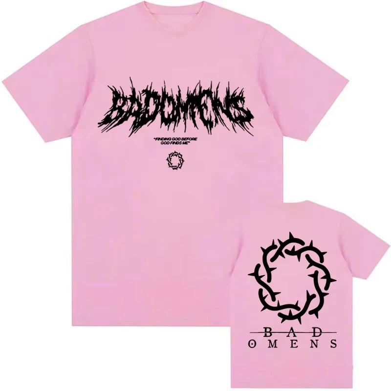 Funny Bad Omens Band Logo Graphic T Shirt Men Women Hip Hop Fashion Vintage T Shirts Male Casual Oversized Short Sleeve T-shirt