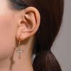 Gothic Rhinestone Cross Dangle Earrings for Women - European and American Style