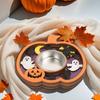 Porte-bougie d'Halloween en bois Bougeoir créatif Ornement pour dîners et réunions décontractées