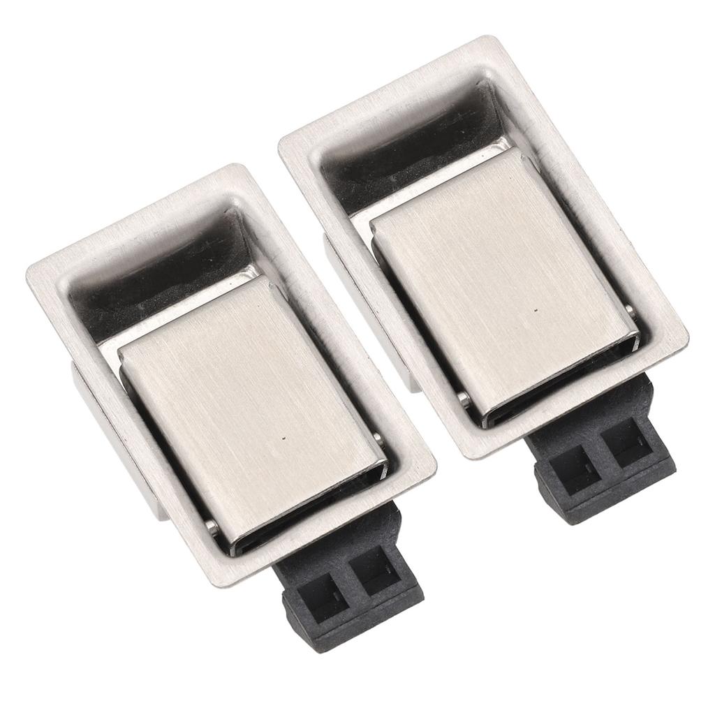 Pair of Toolbox Handle Latch Stainless Steel Flush Mount Fit Paddle Handle Latch for RV Boat Trailer