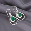 Green Onyx Gemstone 925 Sterling Silver Jewelry Handmade Wedding Earrings 1.70" EE-96-18