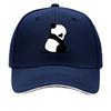 Cute Peeking Panda And Sitting Panda Illustration Sandwich Baseball Cap Sun Cap Outdoor Workouts Hat