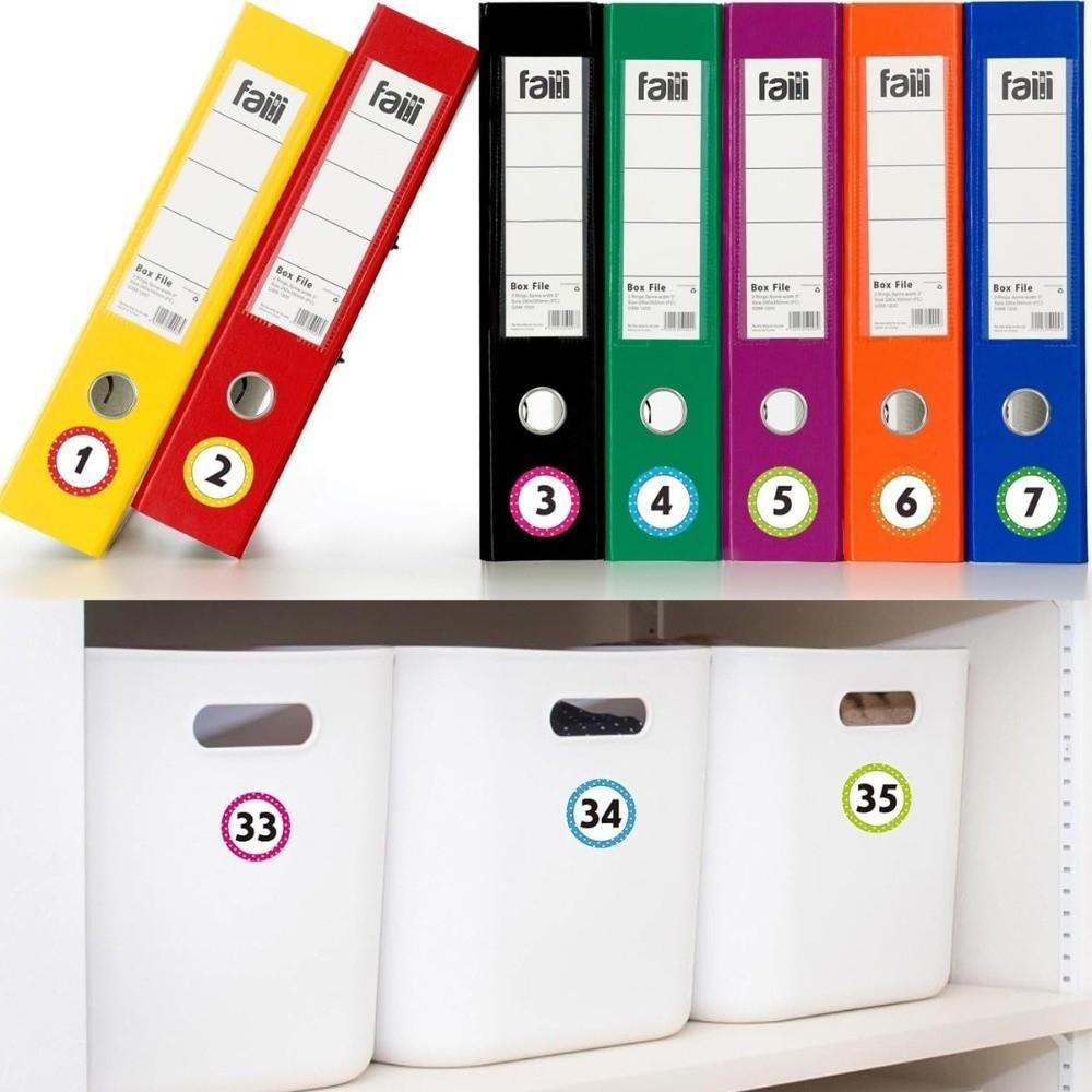 Portable 1-40 Serial Number Labels Multifunctional DIY Coated Paper Self-adhesive Labels 1-40 Serial Number Stickers