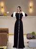 European & American 2026 Vintage College-Style Spring Long-Sleeve Waist-Cinching Dress