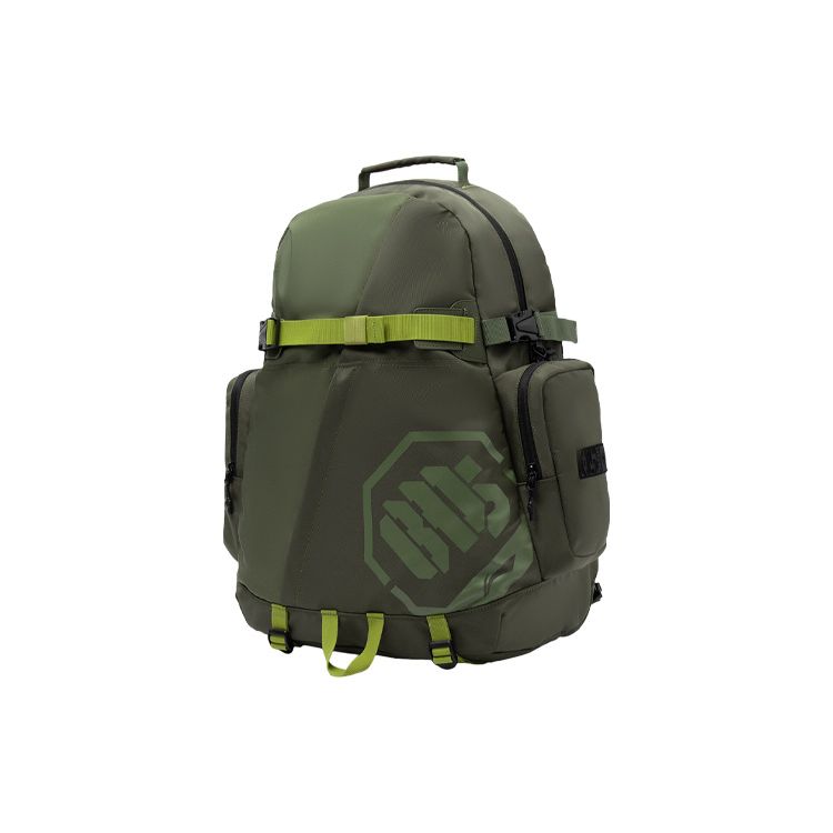 Li Ning Sports Lifestyle Series Fashion Casual Fabric Backpack Unisex Backpack Army-Green ABSR384-1 One Size