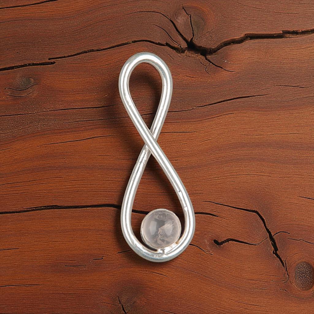 Rosenquarz Edelstein 925 Sterling Silber Schmuck Handgefertigter Anhänger 1,66" Zum Geschenk PP-20-26