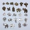 10pcs Elephant Charms For Jewelry Making Tibetan Bronze Silver Color Pendants Antique Jewelry Making DIY Handmade Craft