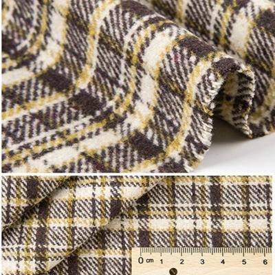 Winter Thickened Brushed Plaid Shirt Fabric Vintage Soft for Handmade DIY Sewing Clothing Skirts Jackets Pants Fabric Cloth