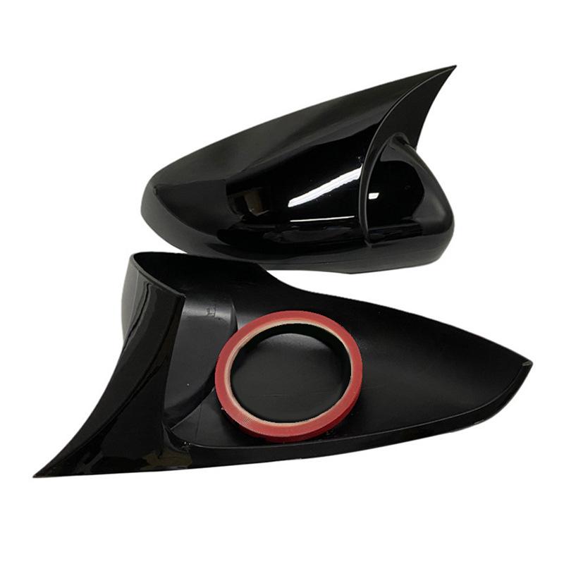 Volkswagen Golf 6 Carbon Fiber Pattern Rearview Mirror Shell Gloss Black Protective Cover