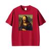 Mona Lisa Lustiges Meme Künstler Grafik T-Shirts Unisex Kleidung Cooles Vintage Streetwear T-Shirts Sommer Übergröße Lässiges T-Shirt Oberteile