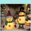 Adorable Light Up Snowman Doll Decoration For Christmas Festive Cheer Gift For Kids
