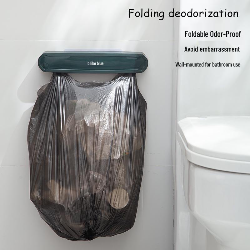 Kitchen Foldable Hanging Rack for Garbage Bags and Storage