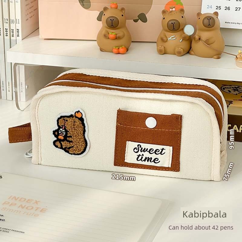 

Grade Three Class Two Capabala Pencil Case 2025 Female New Arrival Student Large Capacity Good-looking Stationery Case Pencil Box K Kabipbala
