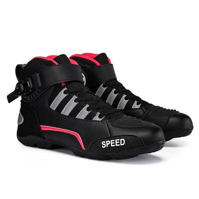 Motorradstiefel für Herren Ganzjahres-Offroad-Tourenschuhe Biker Mit Verstärkter Knöchelunterstützung Rutschfeste Sohle