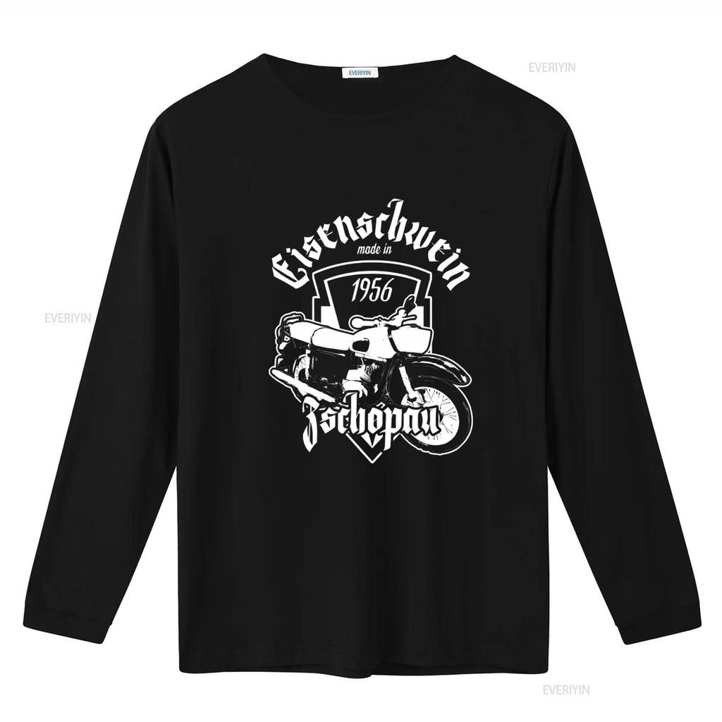 Iron Pig Zschopau Motorcycle 1956 Made in T Shirt Retro Design Vintage Look for Enthusiasts vintage Washed Stretched Versatile