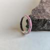 Серебряное кольцо с емаллю, фианитами, вес изделия 1,91 гр (60002257)