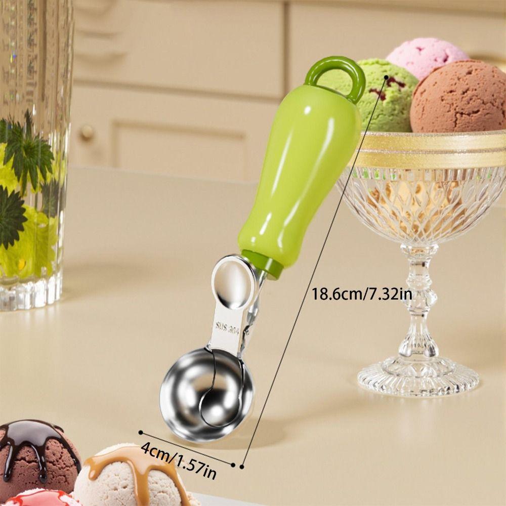 Hangable Ice Cream Scoop Stainless Steel Melon Fruit Ball Scooper Fruit Baller  Ice Cream Dispenser