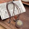 New Chinese Style Feather Leaf Pendant Necklace Vintage Sweater Chain Long Ropse Necklace  Women