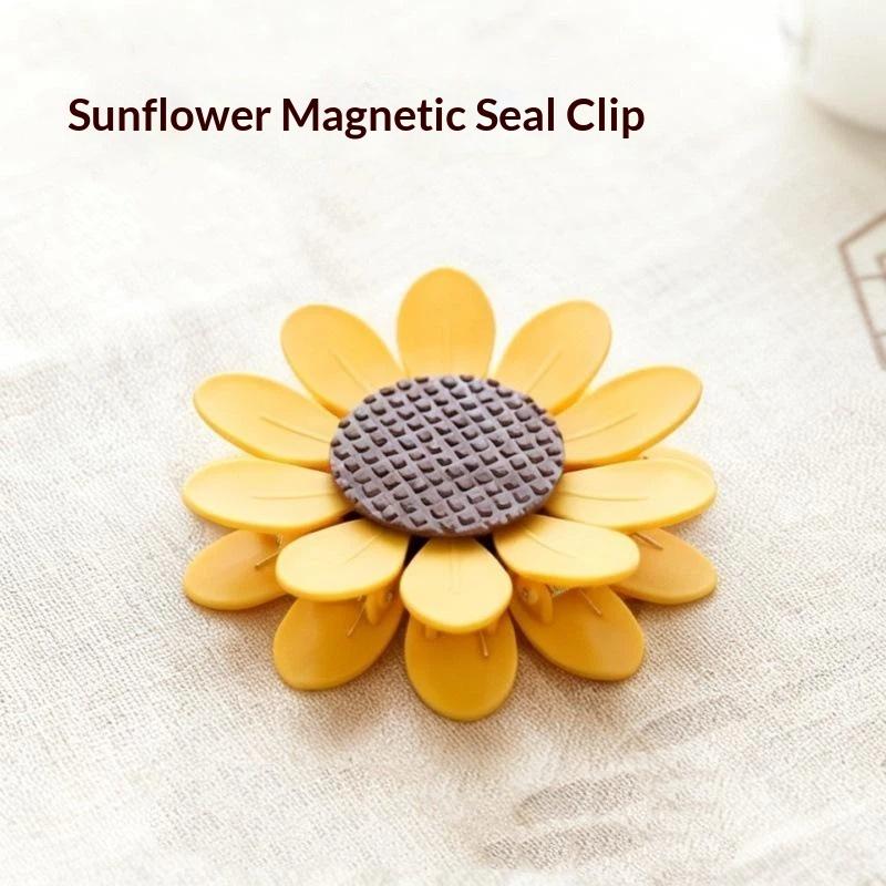 Magnetic Fridge Magnet Seal Clip, Petal Sealing Clip, Magnetic Fridge Sticker, Snack Clip, Flower Decoration