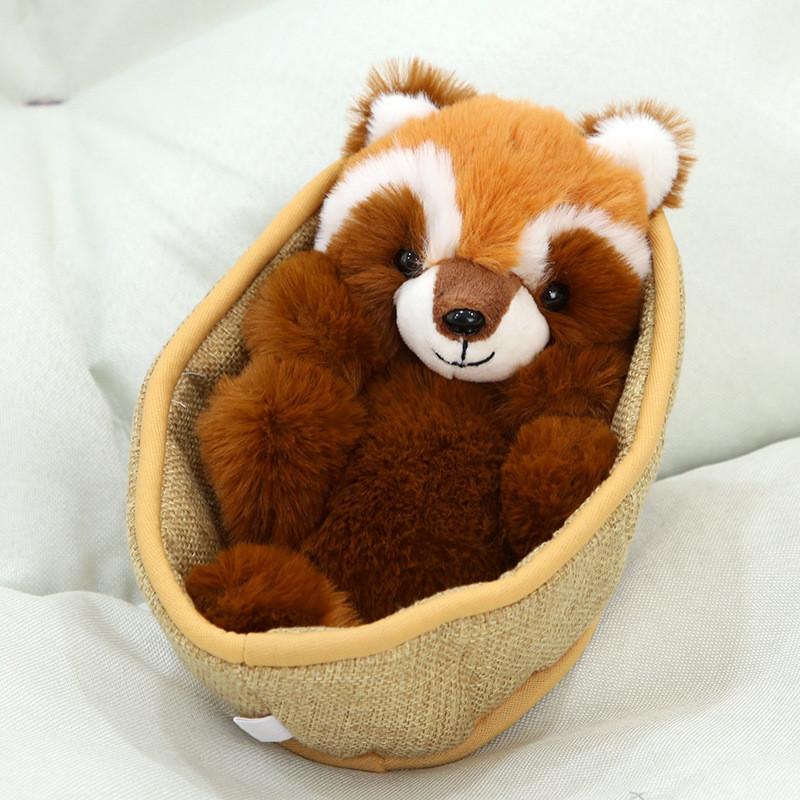 Süßes Waschbär-Stofftier Panda Kuscheltier Puppe Weiches Kreatives Geschenk für Hundebett