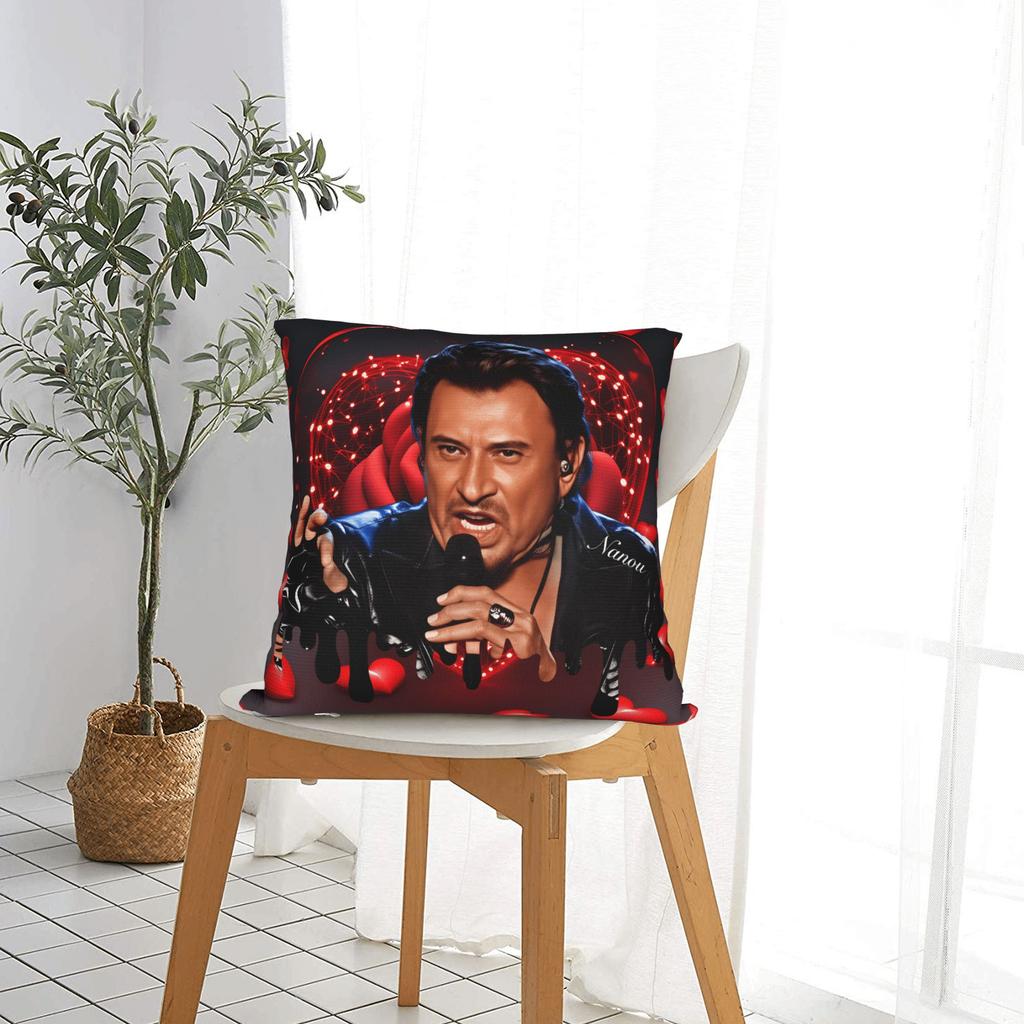 Pillow Cover J-Johnny H-Hallyday Funny Pillow Case For Sofa Home Decor Pillowcases