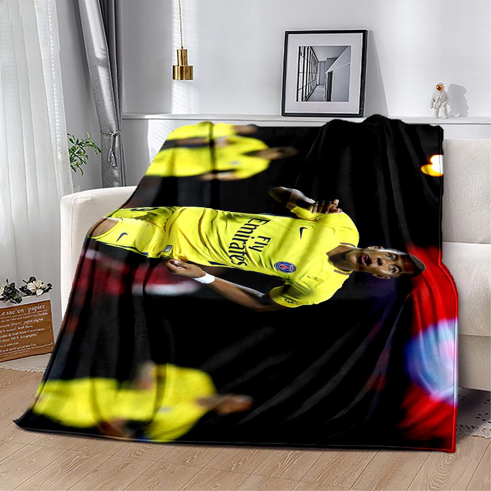 Kylian Mbappé Action Blanket Soft & Cozy Great for Chair Bedding Sofa for All Occasions Modern Perfect Gift for Relatives and Friends
