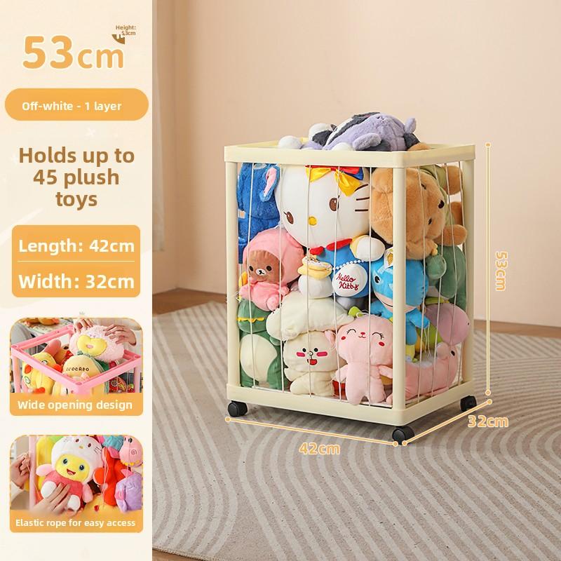 Upaded Elastic Plu Doll Storage Buet Toy Organizer Children s Plaything Sorting Tube Transparent Storage Solution