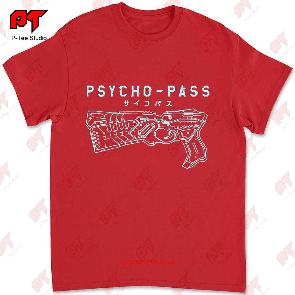 Psycho Pass Logo And Dominator Gun Weapon Tshirt 29WO S