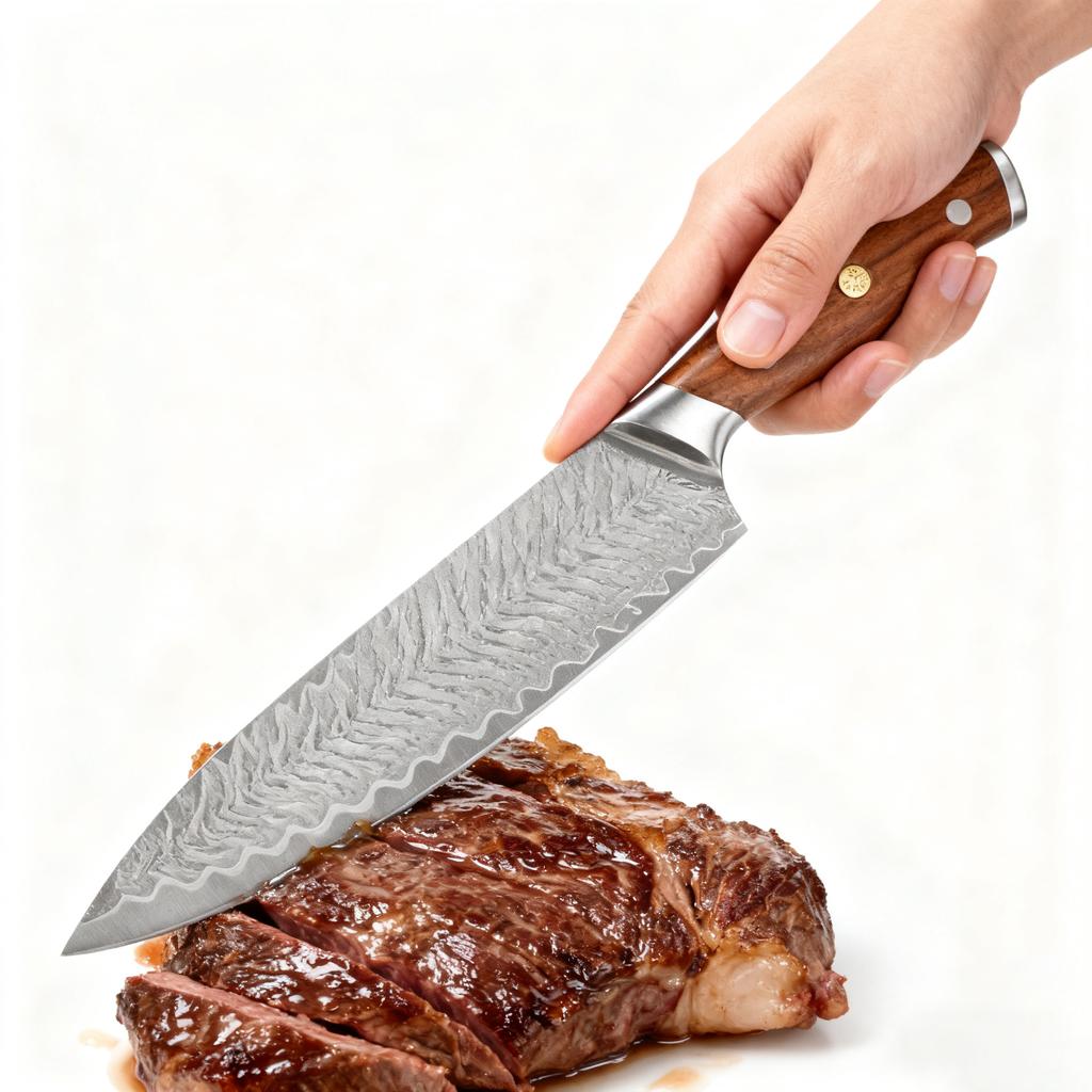 8 Inch Chef Knife 67-layers Damascus Steel 10Cr15CoMoV Blade Wood Handle Cleaver Meat Slicing Vegetables Barbecue Kitchen Knives