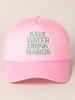 Pink Embroidered More Champagne Please Trucker Cap Adjustable Mesh Baseball Hat For Women