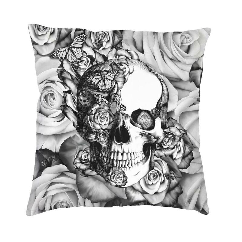 Luxury Day Of The Dead Throw Pillow Cover Home Decor Custom Square Mexican Sugar Skull Cushion Cover 45x45cm Pillowcover