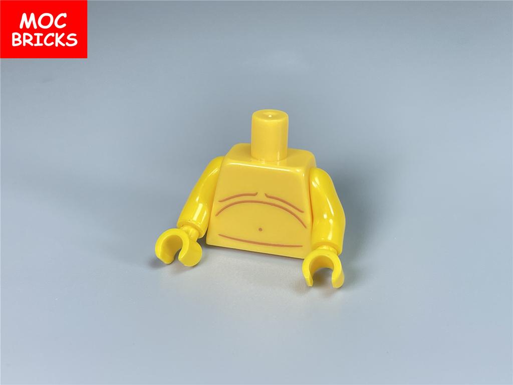 5pcs/lot MOC Bricks Torso Suit Body Wear Arms Hands Muscle Chef Cloth Educational Building Blocks Assembled Toys Plastic Dolls
