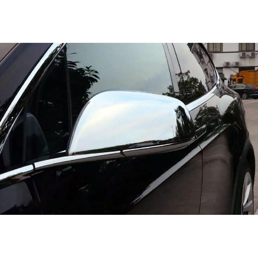 

Car Exterior Accessories Compatible With Tesla Model X 2020 2019 2018 2017 Door Rear View Side Mirror Cap Cover Trims ABS 2PCS(Glossy Chrome Style) Glossy Chrome Style