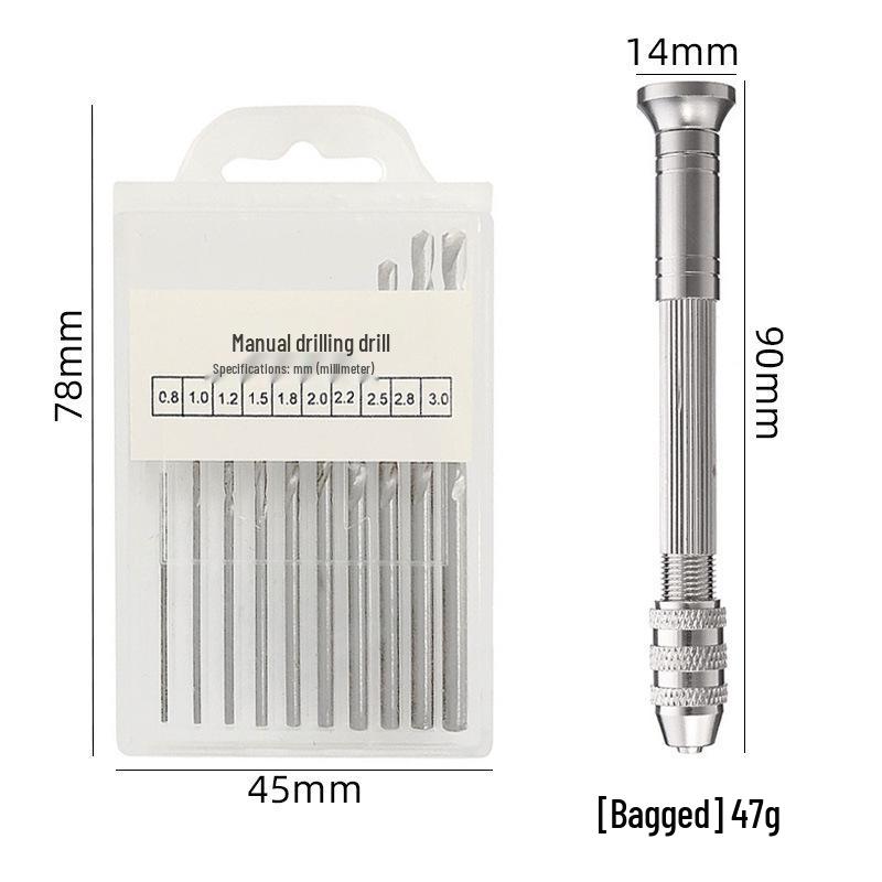 Wenge Wood Hand-Twisted Mini Drill for Precision Carving and Punching