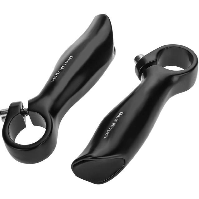 Bikes Bar Ends, 1 Pair 11cm/4.3inch High Strength Aluminum Alloy Ergonomic Bikes Handlebar Ends Security Grips with Stoppers Cycling Accessories for