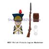 Medieval Military Soldier Figures Napoleon MOC Building Blocks Cavalry Weapons Shield Armor Cannon Militia Cowboy Toys Gift Z013