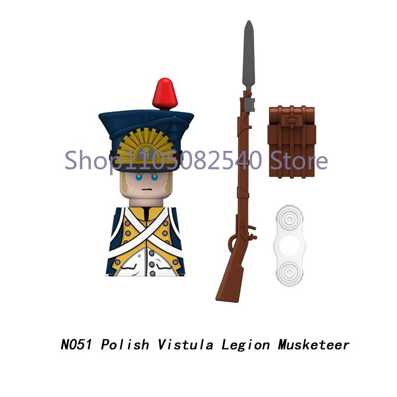Medieval Military Soldier Figures Napoleon MOC Building Blocks Cavalry Weapons Shield Armor Cannon Militia Cowboy Toys Gift Z013