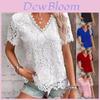 Camiseta Estilo Euro con Adorno de Encaje para Mujer Primavera Casual Moda Top