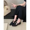 Retro Mary Jane single shoes women's shoes 2025 new spring and autumn loafers pointed woolen single shoes