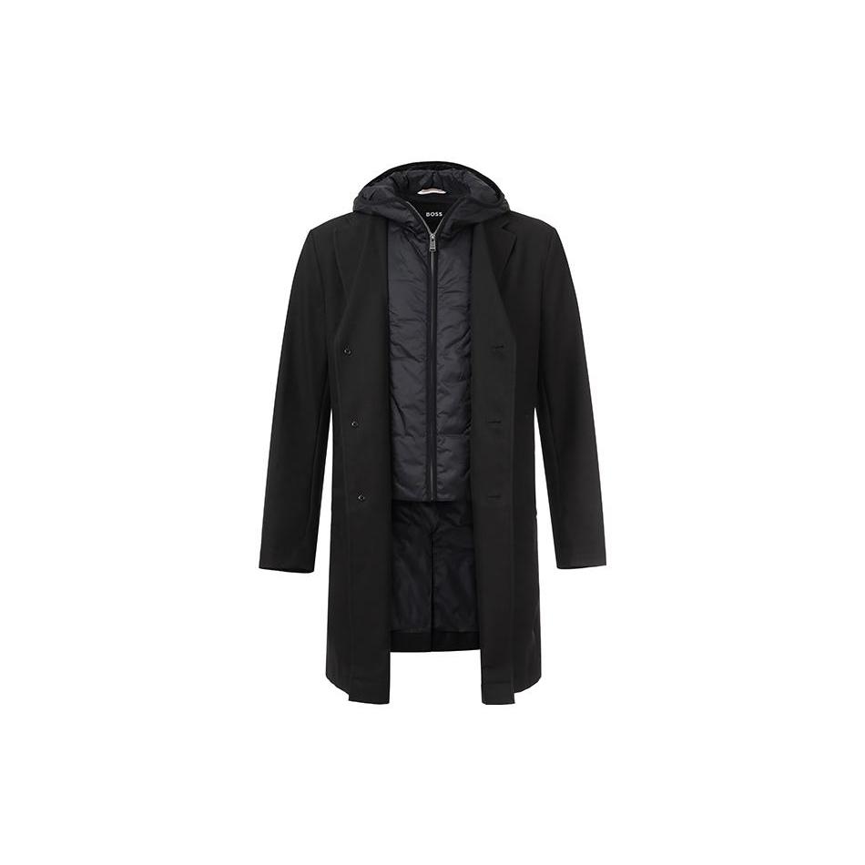 Hugo Boss FW23 Trenčkot Pánský Černý 50496157-001