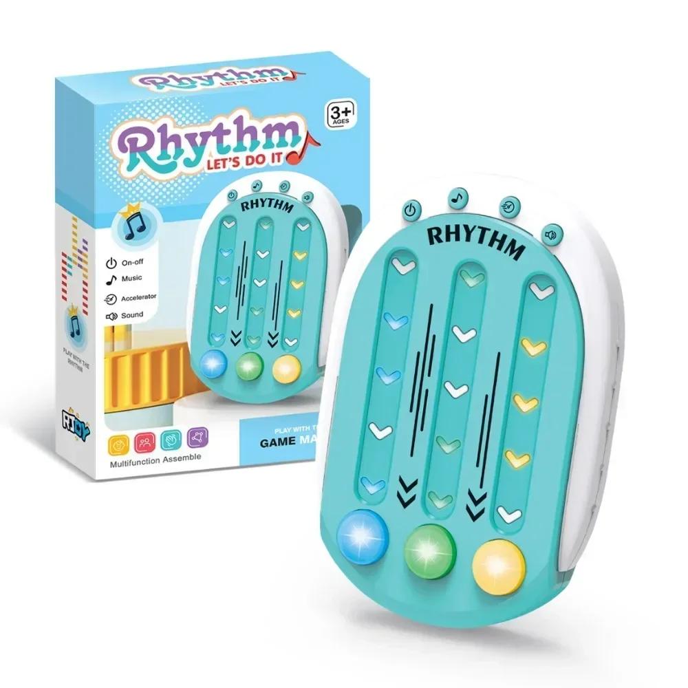 Electronic Music Rhythm Game Machine Fast Press Quick Push Game Console Fidget Toys Handheld Puzzle Game Sensory Toys
