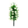Artificial Flower with Ground Spike Outdoor Faux Wildflower Bushes UV Resistant Fake Topiary Bouquet for Home Garden Yard Patio