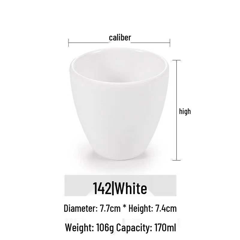 Dual-Color Melamine Tea Cup - Porcelain-Like Plastic Cup for Restaurants, Hot Pots, and Cafeterias