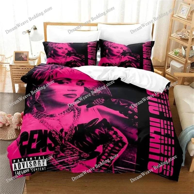 Fashion 3D Print Singer M-Miley Cyrus Bedding Set Boys Girls Twin Queen Size Duvet Cover Pillowcase Bed Kids Adult Duvet Cover74
